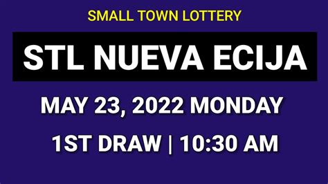 stl nueva ecija live draw today|STL Results Today Thursday, August 15, 2024 .